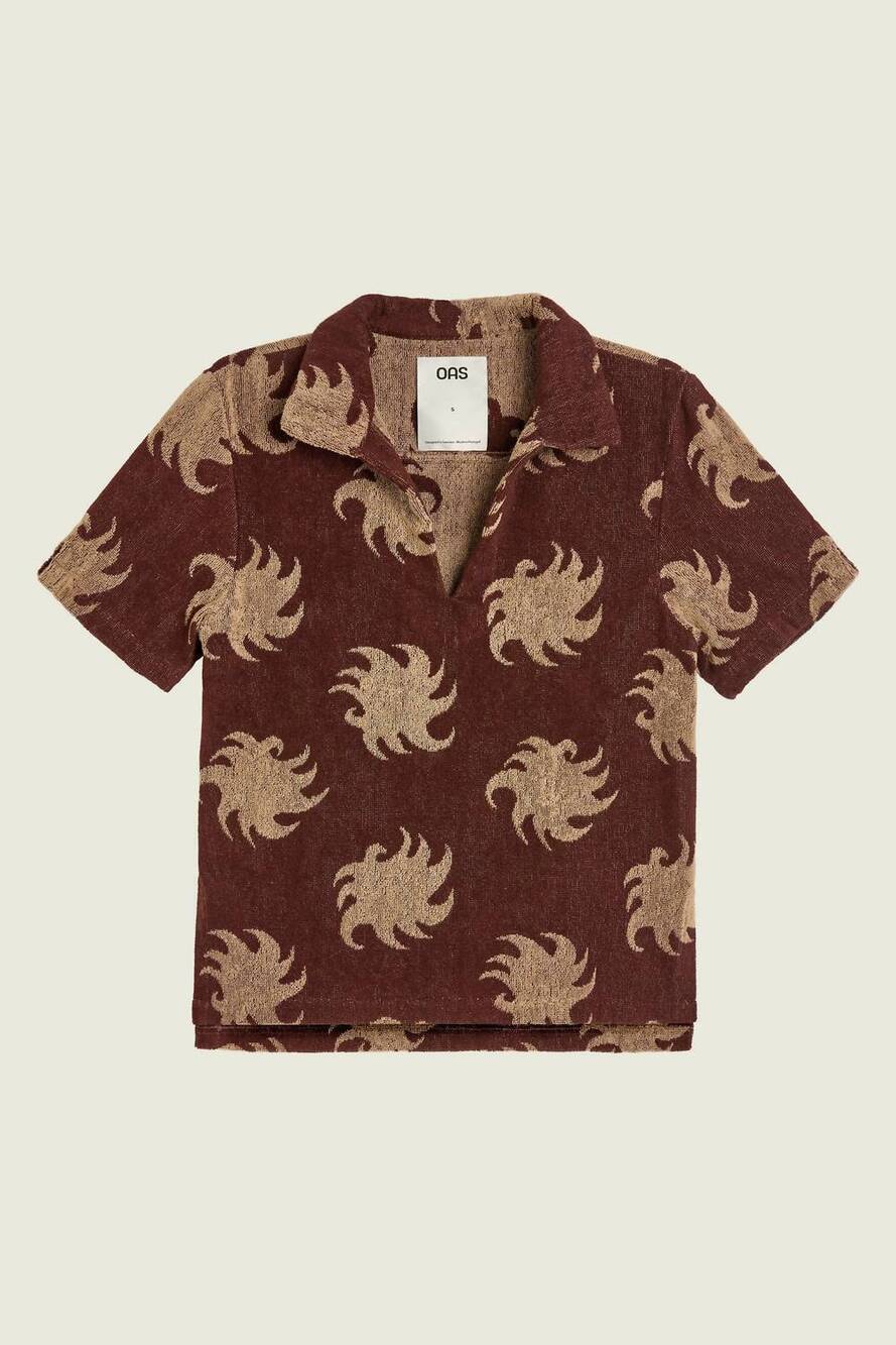 NEW OAS men's jaffa terry shirt in mocha ember